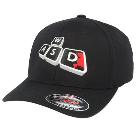 Gamerz - Černá flexfit Kšiltovka - Bloody Wasd Black Flexfit @ Hatstore