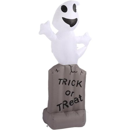 Oppblåsbare spøkelser og gravsteiner - 1,5 meter høye Halloween-dekorasjoner med innebygd vifte - Polyestermateriale for hage og utendørsbruk_OF