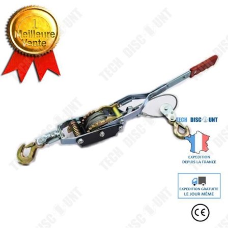 Manuell vinsj - TD - 4 tonn - Stål - 80 m - Dobbel krok