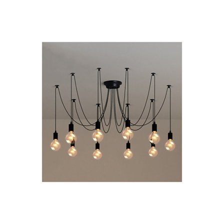 Vintage Industriell Design Flera Hängande Lampor, Retro Steampunk Stil Spindel Ljuskrona, DIY Justerbar Längd För Heminredning Och