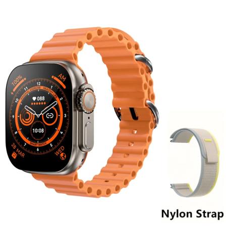 49 mm för Apple Watch Ultra 8 Smartwatch Smart Watch Herr Dam Series NFC Bluetooth Call Wireless Charge Fitness Waterproof Watch orange and xiaobaiNL
