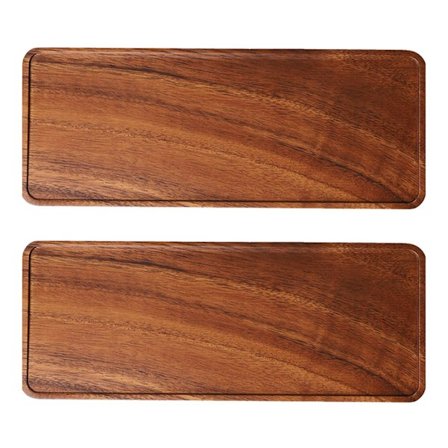 2 stk. Sydamerikansk Valnøddebakke, Massiv Træ Eftermiddagstebakke, Frugtbakke, Kaffebar Enkel