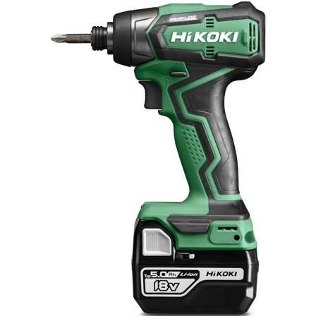 HiKOKI WH18DD Slagskruvdragare med 2 st 5,0 Ah batterier och laddare, Elhandverktyg