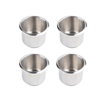 4kpl Universal Marine Boat Cup Teline 68x55mm Ruostumattomasta teräksestä Drop In Drink Cup Teline Poker Ta:lle