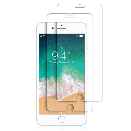 2-pack iPhone 8 Plus skjermbeskyttelsesbeskyttelsesplastfilm