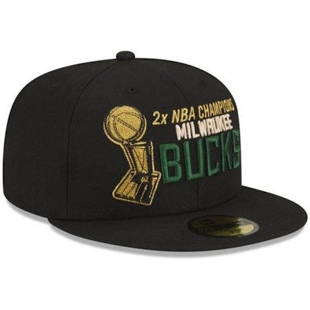 Lippalakki - New Era - 59Fifty - Milwaukee Bucks - Musta - 100% Polyester - Miehet