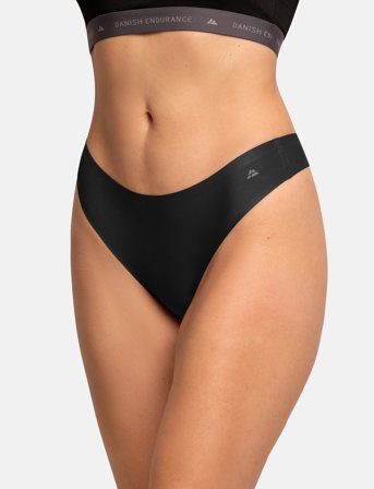 Danish Endurance Women's Invisible Thong - Black - L