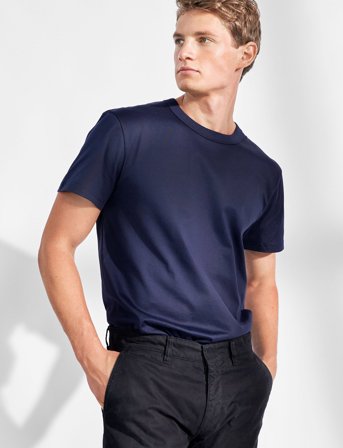 Bread & Boxers Crew-Neck Pima - Navy - S