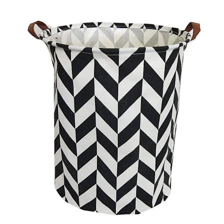 19,7" Stor Vanntett Sammenleggbar Vaskeromskurv, Skittentøykurv, Lekeboks Organizer, Mote Design Lerret Oppbevaringskurv