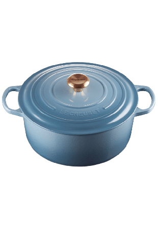 Le Creuset Signature Gjutjärn Rund Gryta 28cm Chambray 6,7L Gjutjärnsgrytor Unisex Blå 28 CM