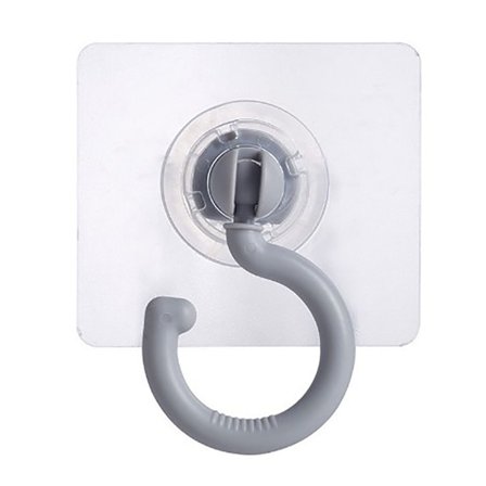 Selvklæbende Krog 360 Graders Roterende Sømløs Krog Stabil Plastikkrog til Badeværelse Kollegieværelser Skabe