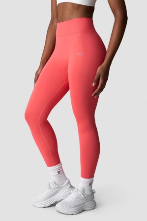 ICANIWILL - Define Seamless Tights Dark Pink Peach - Damer - Træningstøj fra ICIW