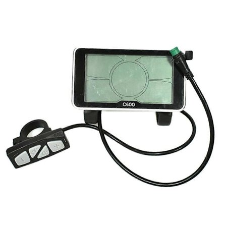 5S Protokoll 24V 36V 48V LCD C600 Stor 4 Tum Stor Skärm Elektrisk Cykel Display med Vattentät Con-xindaren