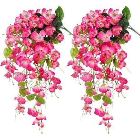 Keinotekoiset roikkuvat kukat 2 kpl – Silkkihibiskus UV-kestävä ulko- ja sisäkäyttöön