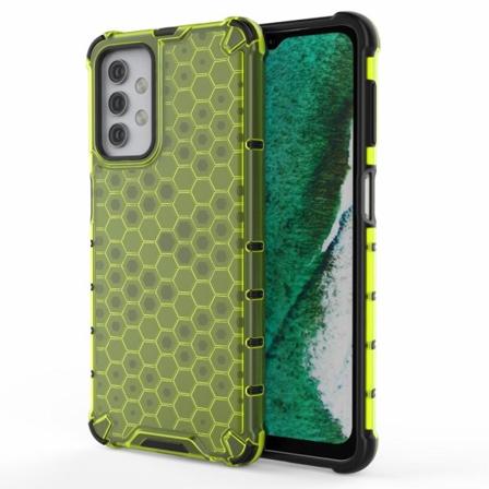 Samsung Galaxy A32 5g - Armor Honeycomb Textur Skal - Grön Green Grön