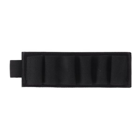 Lommelyktbatteri-magasinholder Nylon Elastisk Oppbevaring 6 Cellers Batteri Pen Lys Stick Verktøy Bærer Holder Lomme Svart