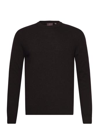 Valter Roundneck Strikkegenser M. Rund Krage Brun Oscar Jacobson*Betinget Tilbud