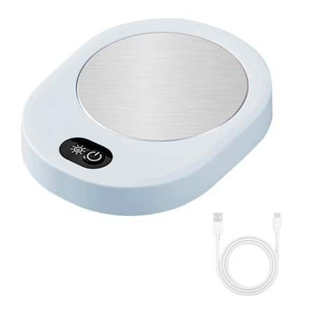 USB Opvarmet Coaster, USB Kopvarmer med Touch-kontakt, Smart Bærbar Kaffe Drikkevarme, Ideel til at Holde Fladbundede Kopper og Glas Varme