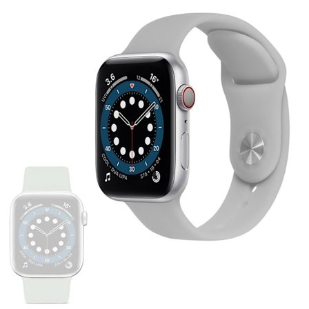 Apple Watch 42mm - 44mm färgskiftande klockarmband i silikon - Transparent Till Grå