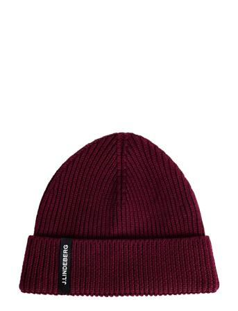 Juan Merino Beanie Accessories Headwear Beanies Burgunder J. Lindeberg*Betinget Tilbud