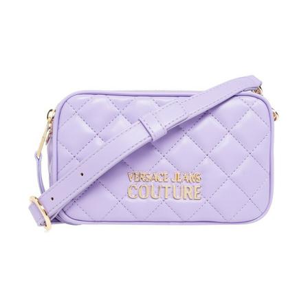 Versace Jeans Couture, Quilted shoulder bag Paars, Dames, Maat:ONE Size,leer