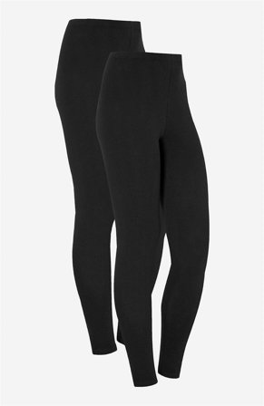 Cellbes of Sweden - Leggings i bomuld 2-pack i sort + sort til damer i størrelse 50/52