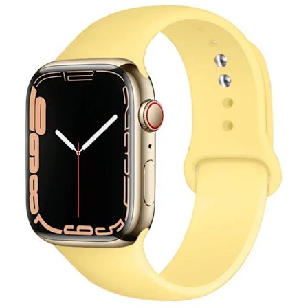 Silikon Sportband för Apple Watch Serie 10/9/8/SE/Ultra 2, Ljus Citrongul[JUN]