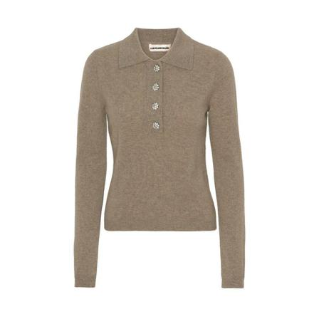 Custommade Round-neck Strik Brun, Dame Striktrøjer, Størrelse: XS