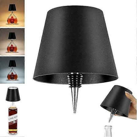 Langaton viinipullolamppu kosketusohjauksella, RGB/3 väriä yövalo, ladattava LED-pullolamppu, langattomat pöytävalaisimet makuuhuoneeseen, ravintolaan