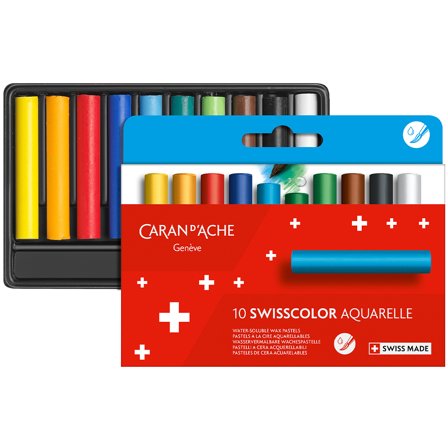 Caran d'Ache Swisscolor Aquarelle Pastelkridt i 10 sæt