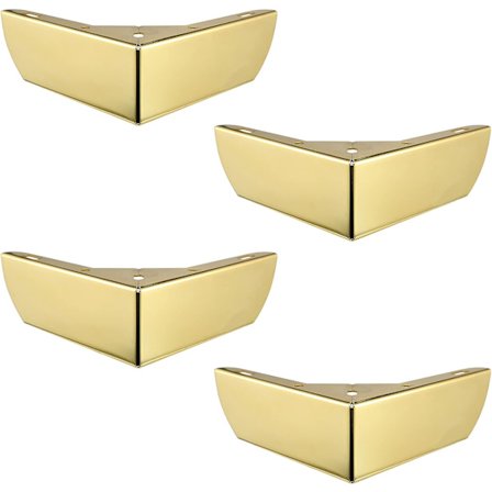 Guld - DIY køkkenmøbelben 50mm ben til sofabord skab seng sofa solide metalstolben skrivebord sølv lydløs skridsikker sæt af 4