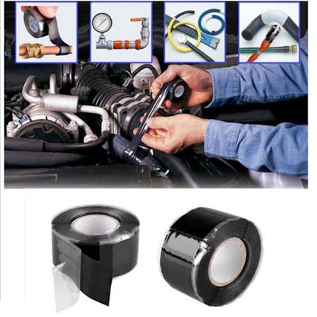 2,5 cm * 3 m elektriker högspänning självhäftande tejp trädgård vattenrör reparation tejp självsammansmältande silikontejp 2 st