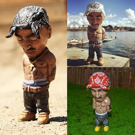 Tupac Rapper Figur Hip Hop Star Guy 2 Pac Snoop Dogg Figurine Leksak Cool Stuff Figurer Samling Modell Kreativ Dockstaty Present db