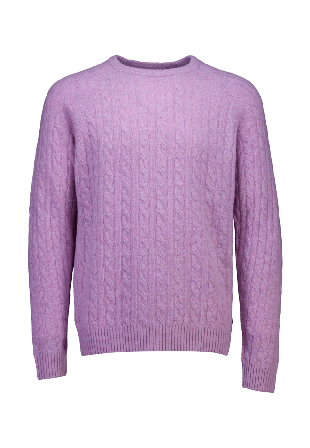 Lindbergh Lambswool raglan Knit Stickat Herr Lila M