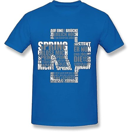 Teatime T-shirt herr Rammstein Logo Royalblue