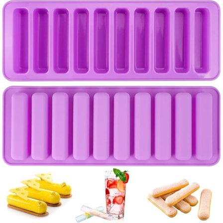 2-pak kornform - Kornbarform - 20 hulrum rektangulær - Kornform - Silikoneform