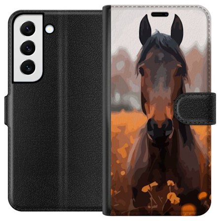 Kompatibel Tegnebogsetui til Samsung Galaxy S22 5G Efterårets Hest