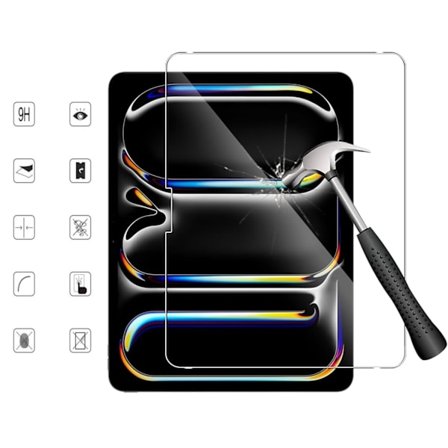 iPad Pro 13 tommer M4 2024 skærmbeskytter hærdet glas 9H