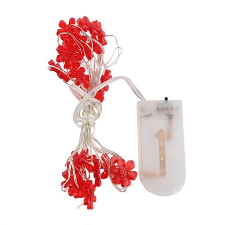 2M 20 LED Koppartråds Batteridriven Slinga Fe Lampa Jul Bröllopsdekor (Varm Vit)