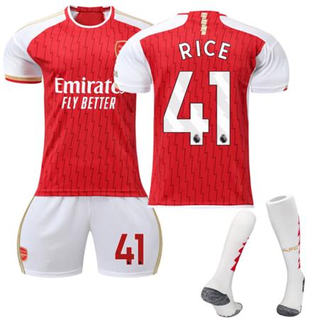 2023-2024 Arsenalin kotipeliasu lapsille, jossa sukat, koko 41 Rice 28