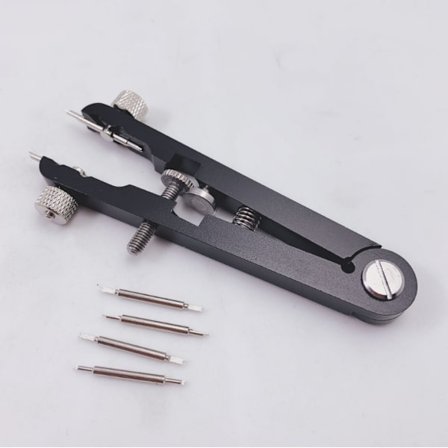 Svart klockarmbandstång, fjäderstångstång, klockarmbandstång, verktyg i legerat stål, klockarmbandsborttagare för att ta bort och byta ut 