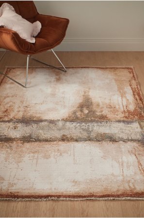 &Home - Matta Lantana Blury - Brun - Slätvävda mattor - 130X200 - Från Homeroom