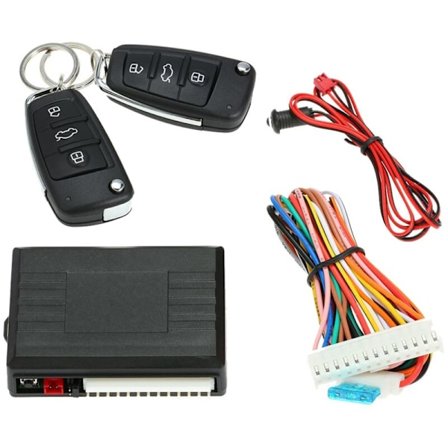 Centrallås för bil med 3 knappar med LED-promptljus Start Stop Alarm Säkerhet Fjärrkontroll Biltillbehör