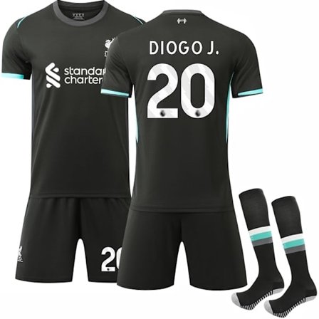 Diogo Jota Liverpool 20 Fotballdrakt (med sokker) Voksen Barn 25 Borte 1 M