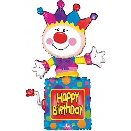 Betallic Jack In The Box Metallic Birthday Foil Balloon One Size