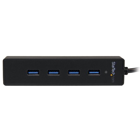 StarTech 4-Port USB 3.0 Hub with Built-in Cable - SuperSpeed Laptop USB Hub - Portable USB Splitter - Mini USB Hub (ST4300PBU3) - hub - 4 porter