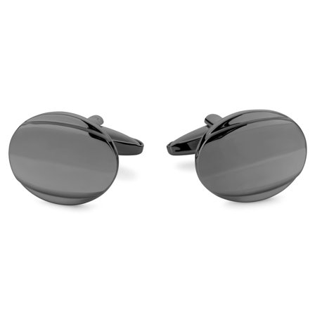 Gemelos Ovalados Curvos Negro Bronce for Men