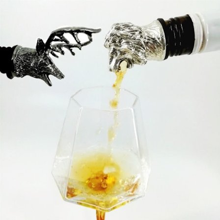 2stk Hjortehjorthode Vinlufter Helletut Vinkaraffel