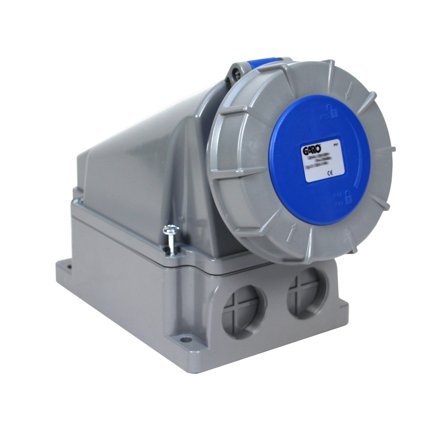 Garo UIV 363-9 S + RU Stikkontakt IP67, 4-polet, 63 A Blå, 9 h, Stikkontakter & kabler