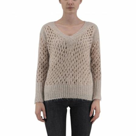 Blugirl - Stickade Tröjor & Koftor - Beige - Dam - Storlek: Xs, Dam, Storlek: XS